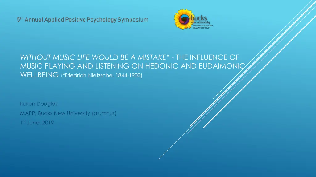 5 th annual applied positive psychology symposium