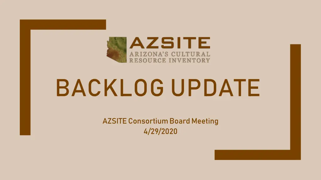 backlog update