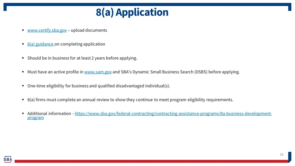 8 a application