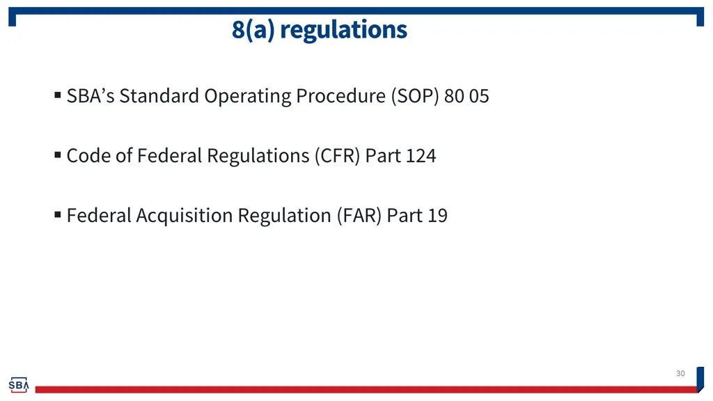 8 a regulations