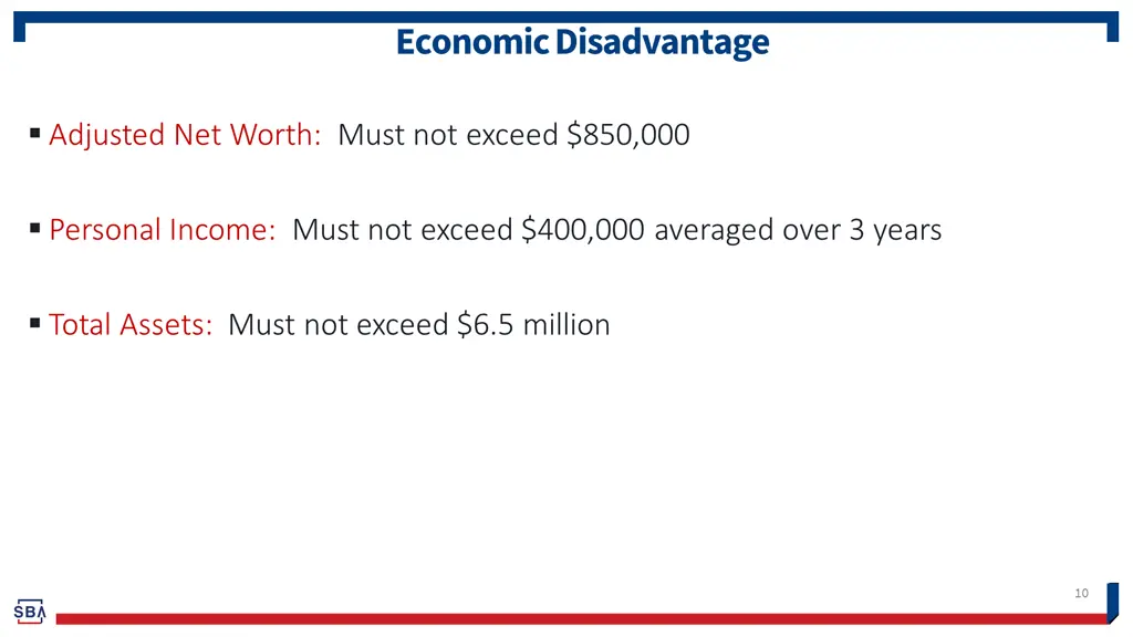 economic disadvantage