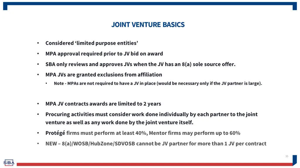 joint venture basics