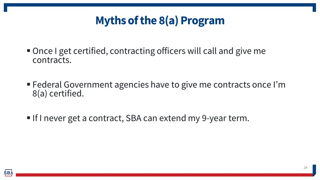 myths of the 8 a program