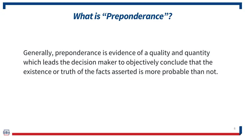 what is preponderance