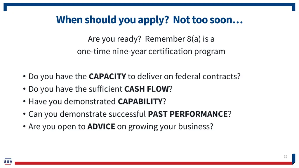 when should you apply not too soon