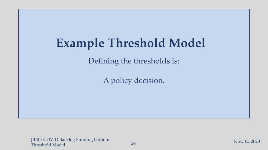 example threshold model 3