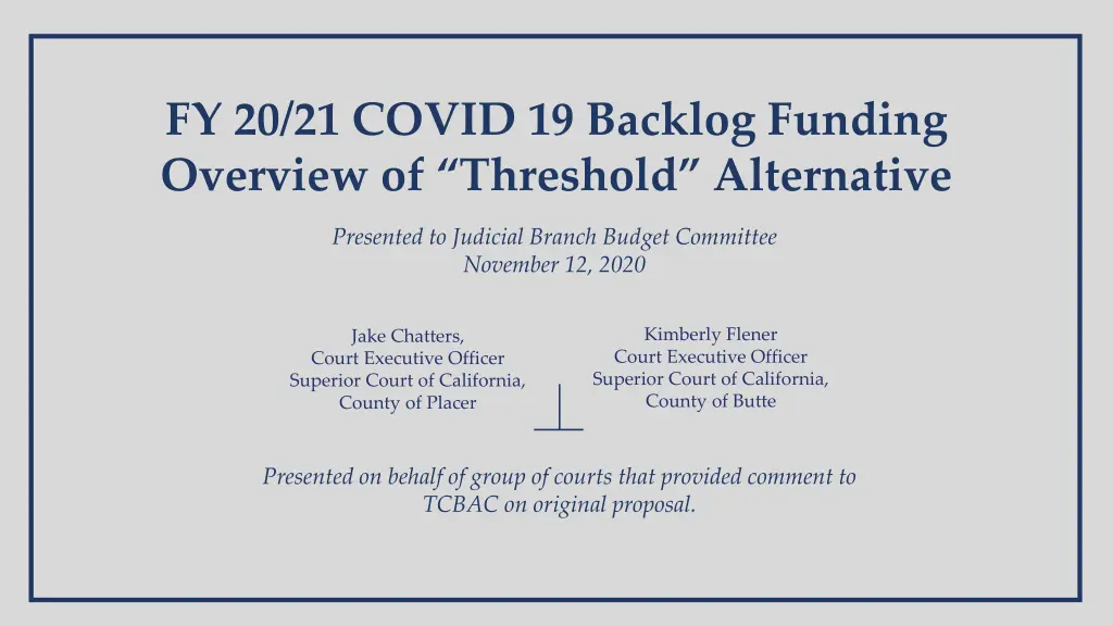 fy 20 21 covid 19 backlog funding overview