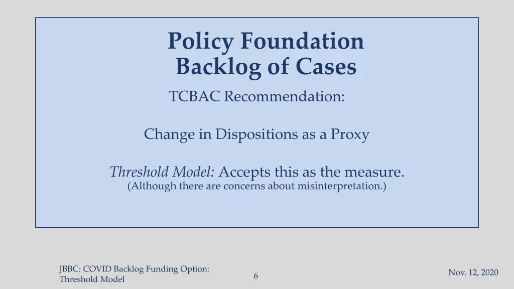 policy foundation backlog of cases 1