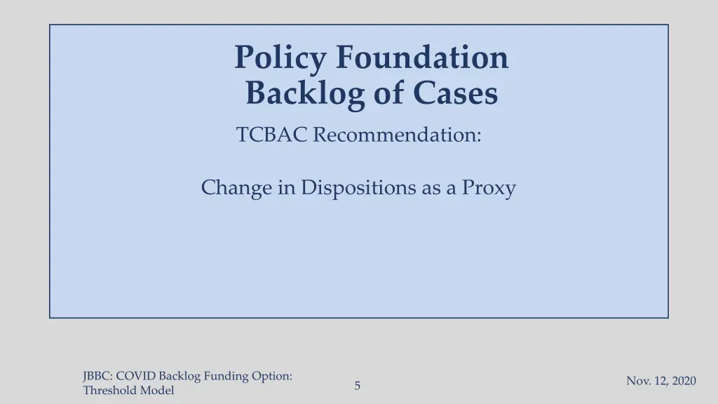 policy foundation backlog of cases