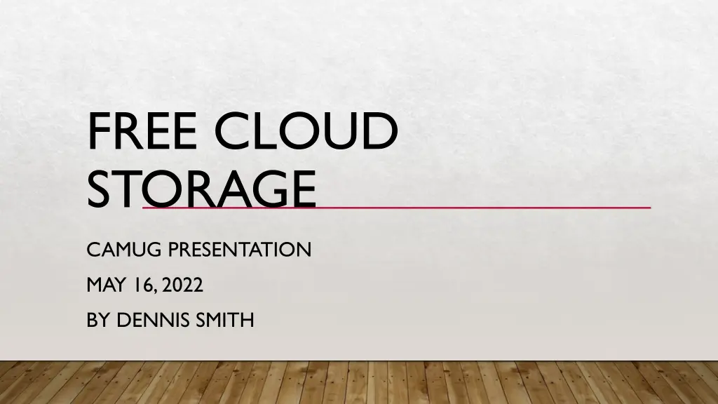 free cloud storage