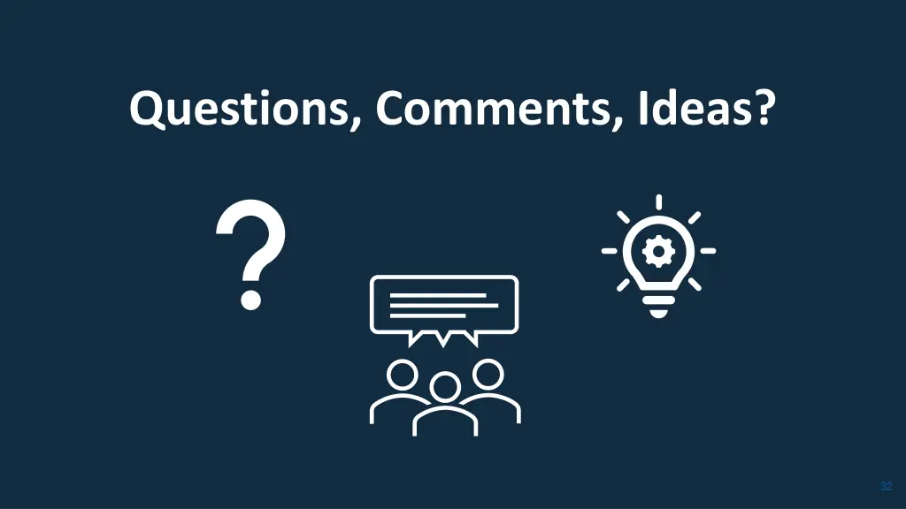 questions comments ideas