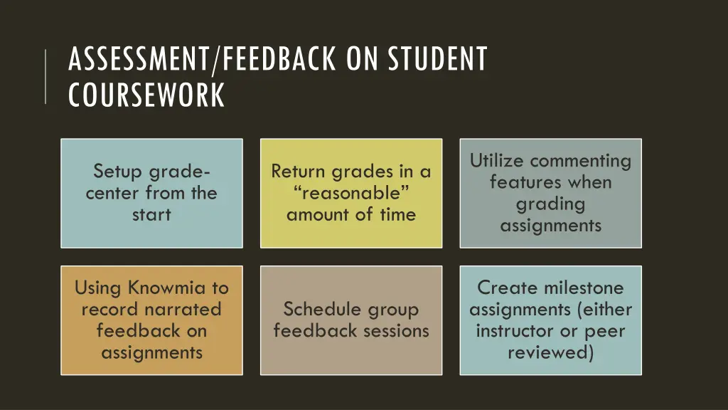 assessment feedback on student coursework