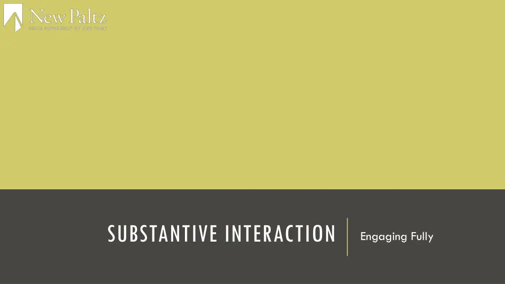 substantive interaction