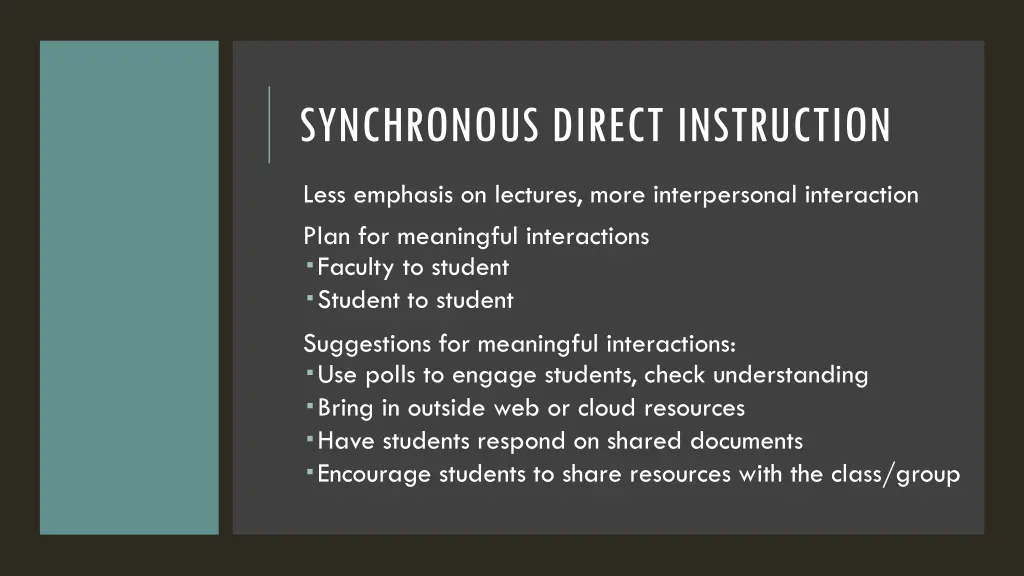 synchronous direct instruction