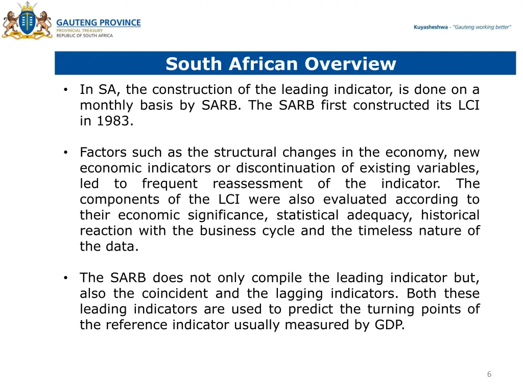south african overview