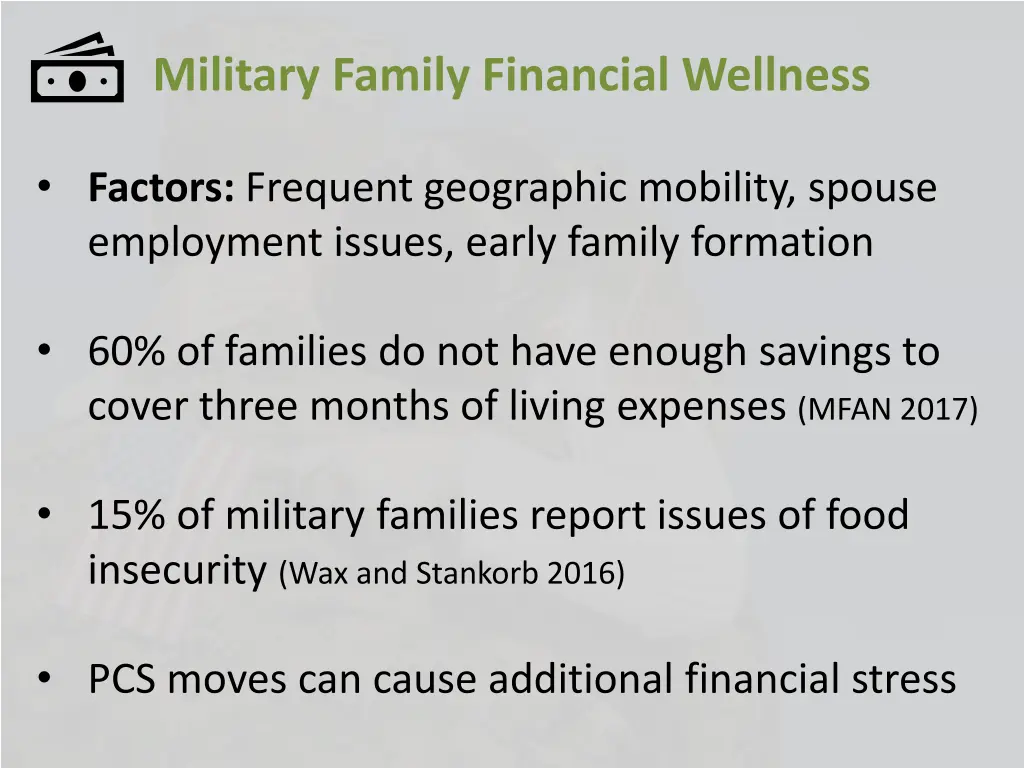 military family financial wellness