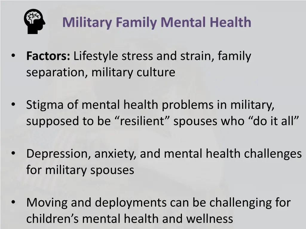 military family mental health