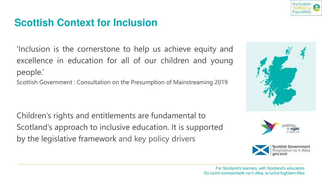 scottish context for inclusion