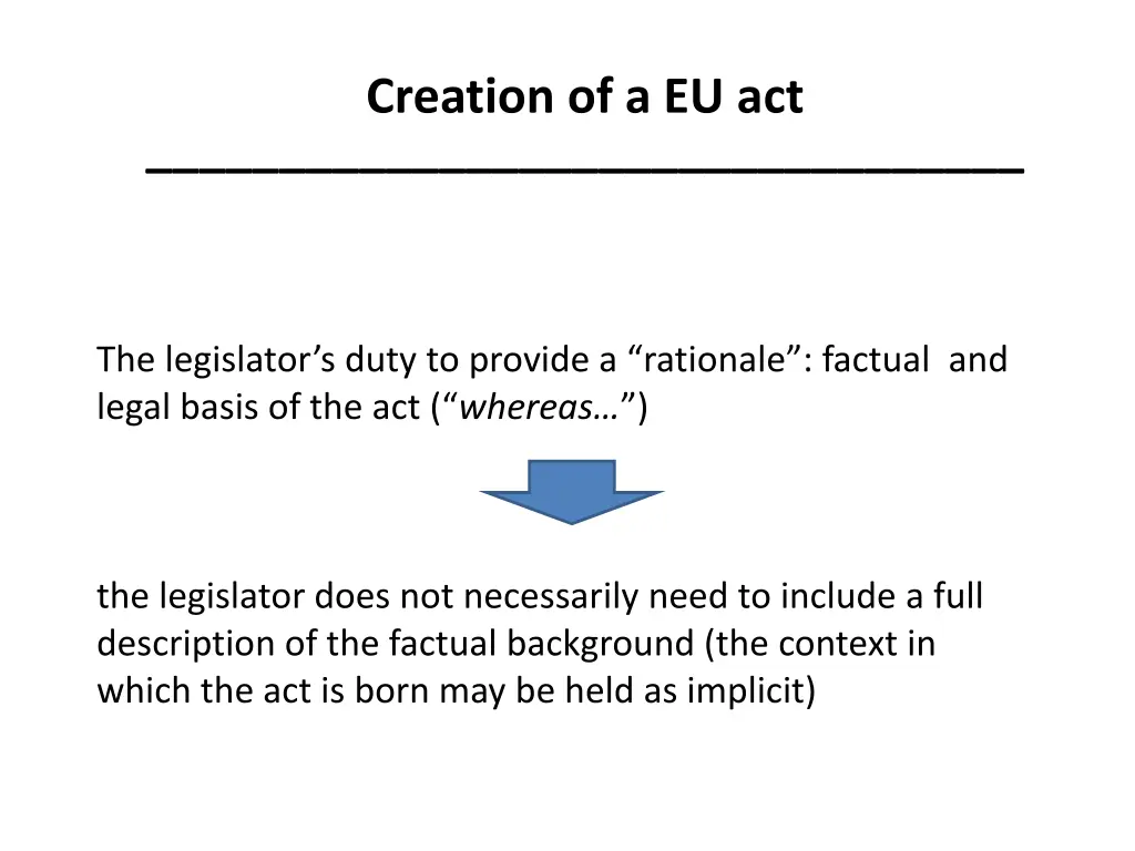 creation of a eu act 1