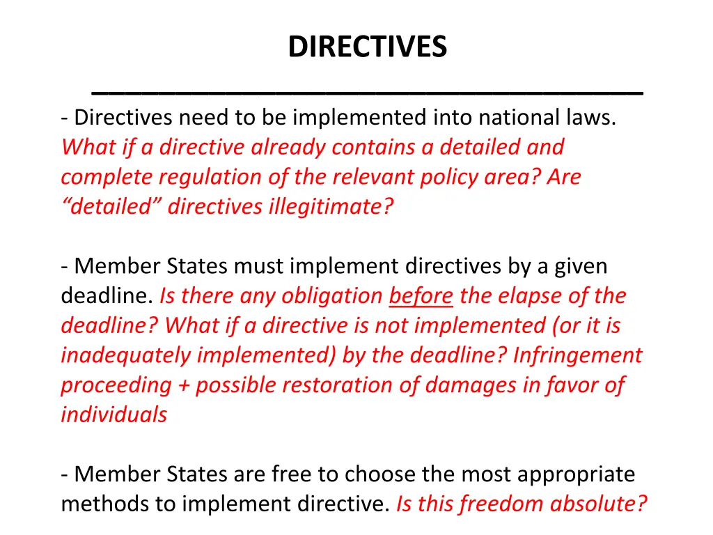 directives 1