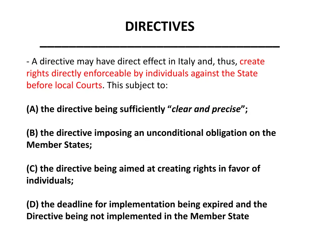 directives 2