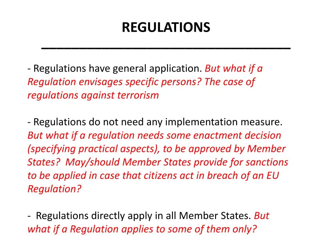 regulations 1