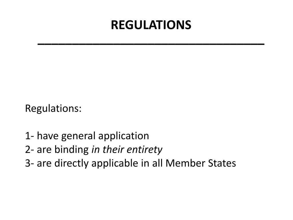 regulations