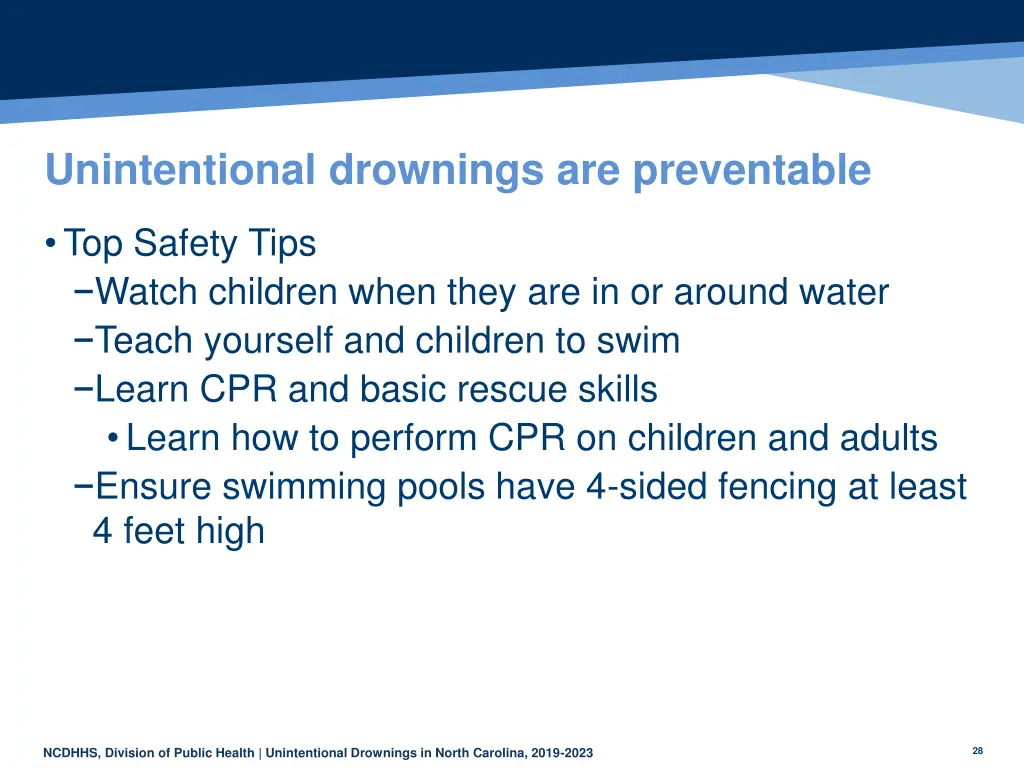 unintentional drownings are preventable