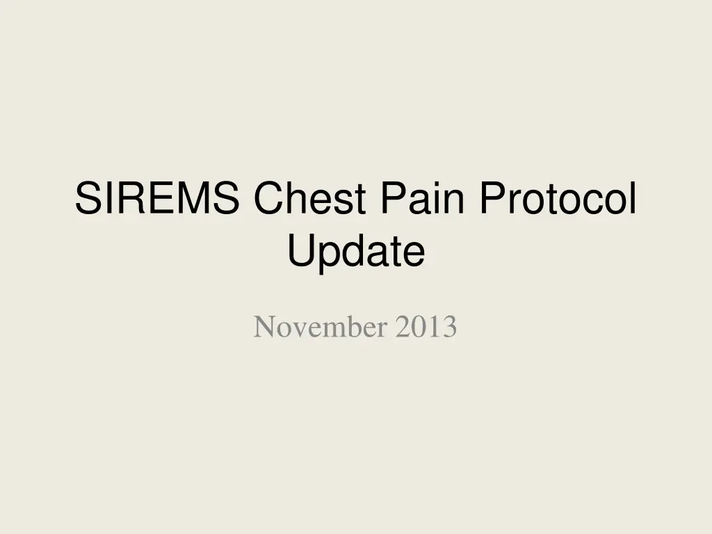 sirems chest pain protocol update