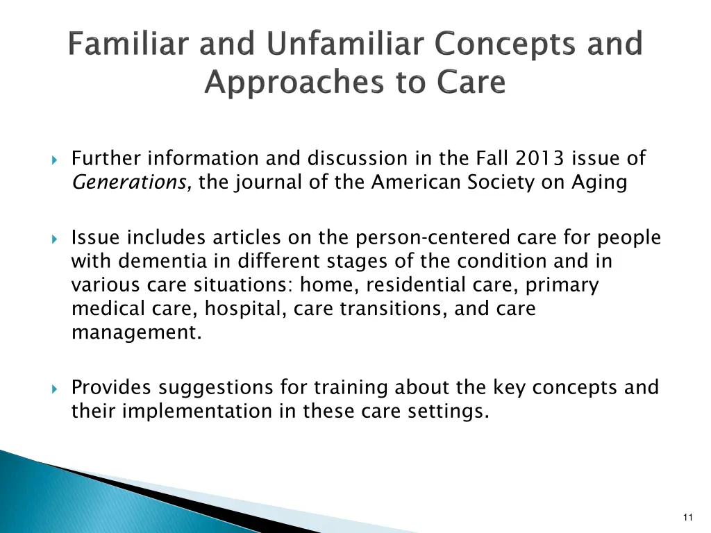further information and discussion in the fall