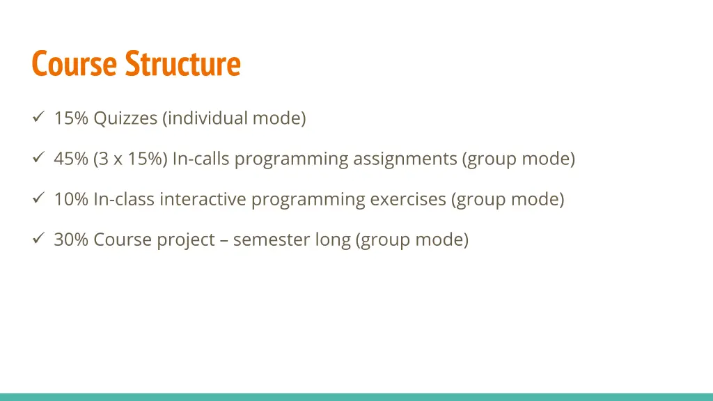 course structure