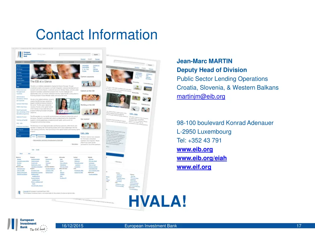 contact information