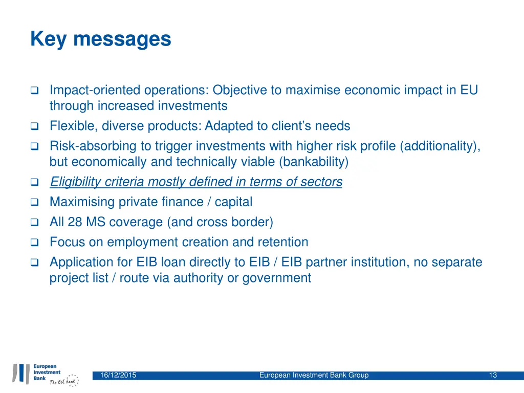 key messages