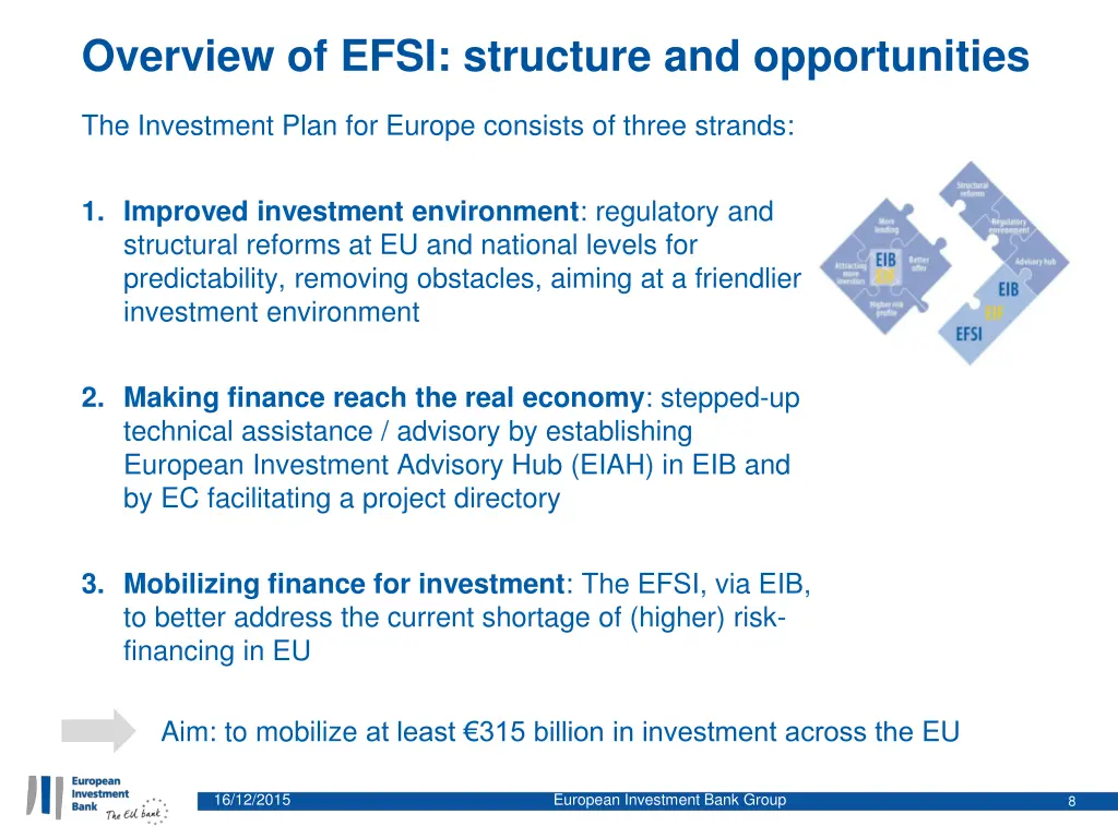 overview of efsi structure and opportunities