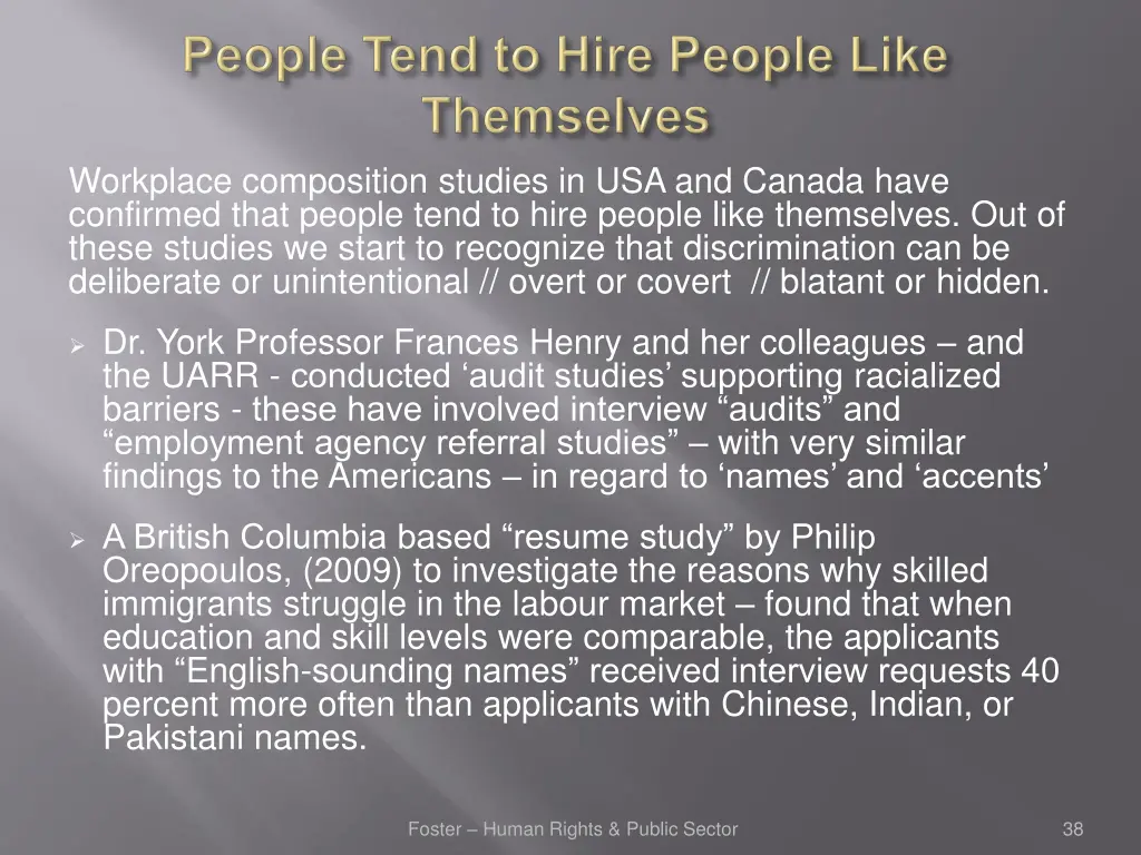 workplace composition studies in usa and canada