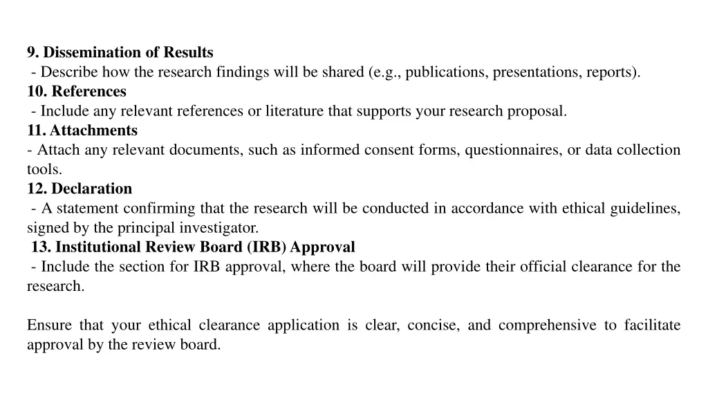 9 dissemination of results describe