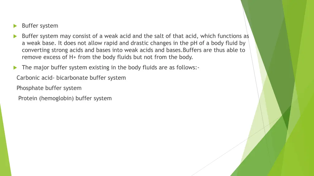 buffer system