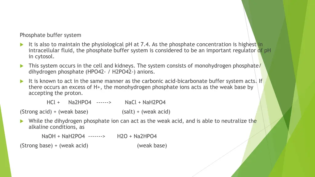 phosphate buffer system