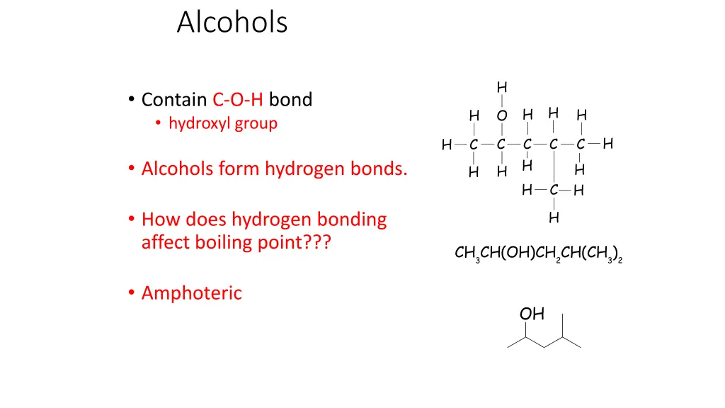 alcohols