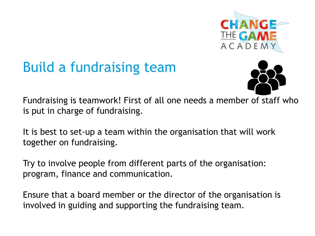 build a fundraising team