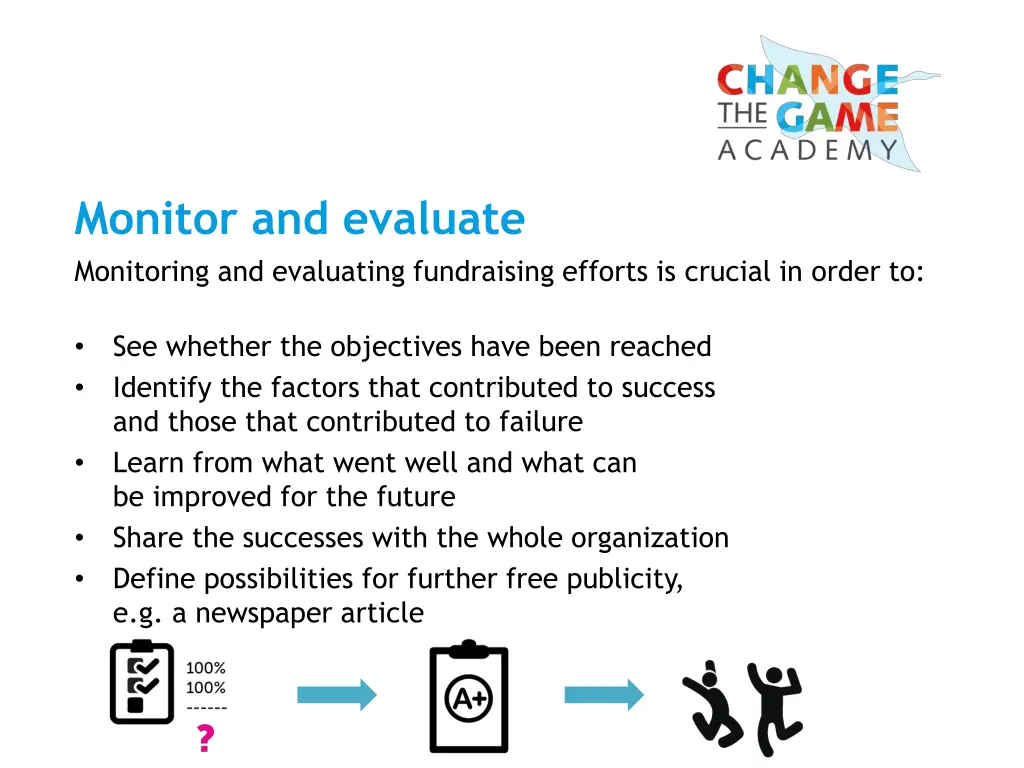 monitor and evaluate