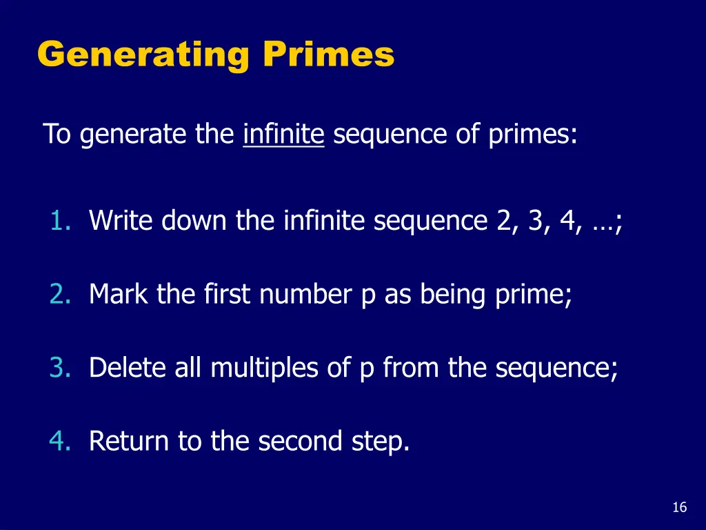 generating primes