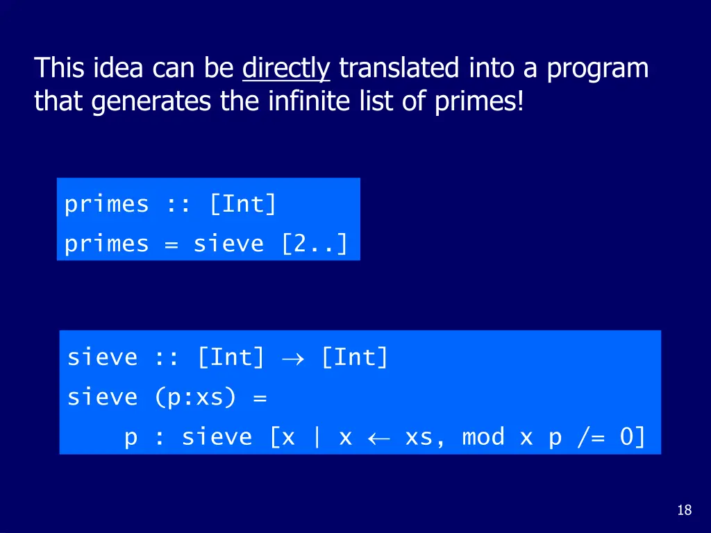this idea can be directly translated into
