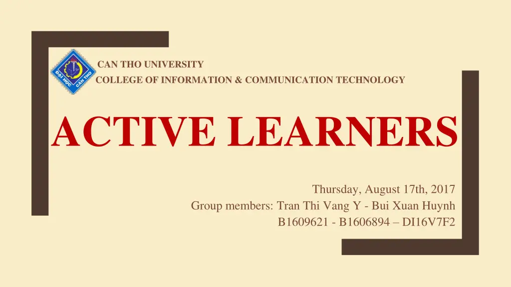 can tho university college of information