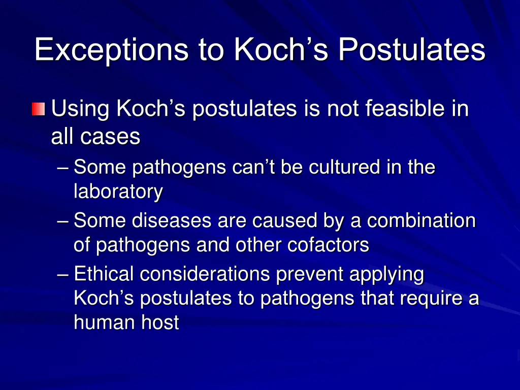 exceptions to koch s postulates