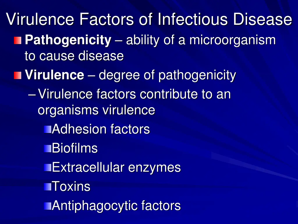 virulence factors of infectious disease