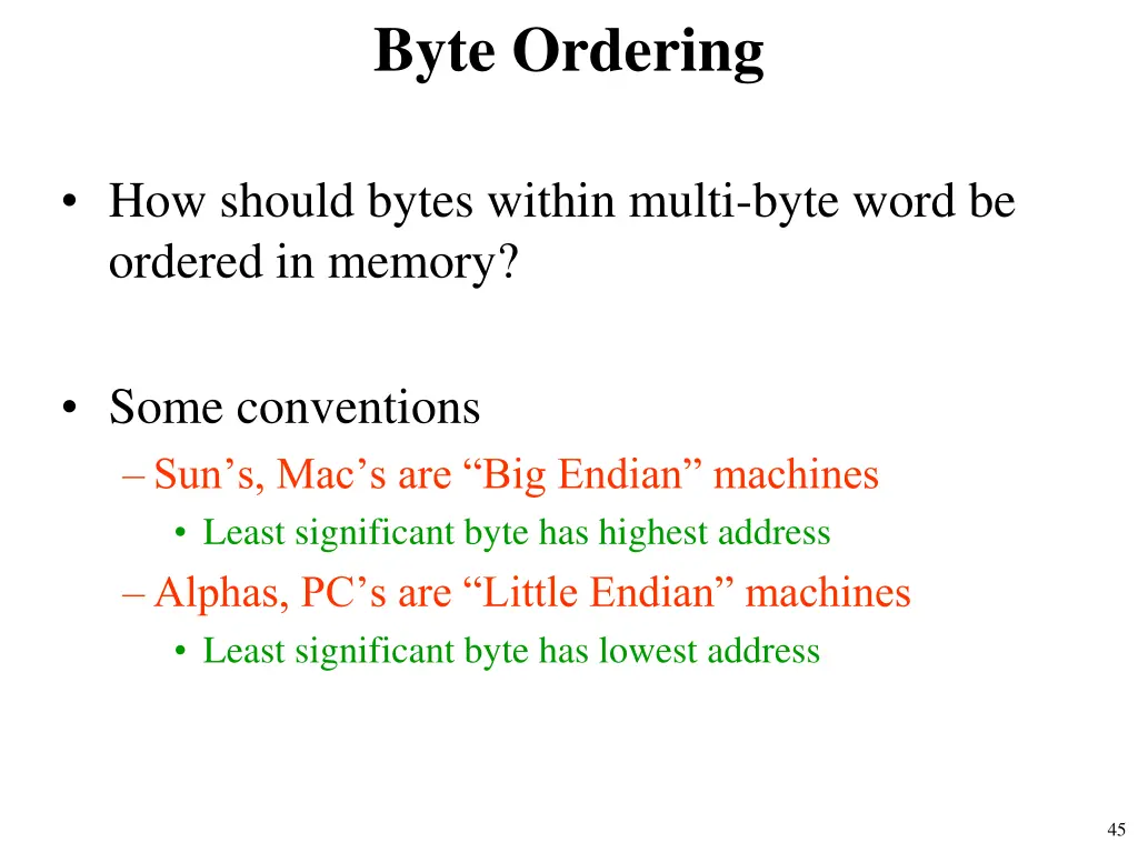 byte ordering