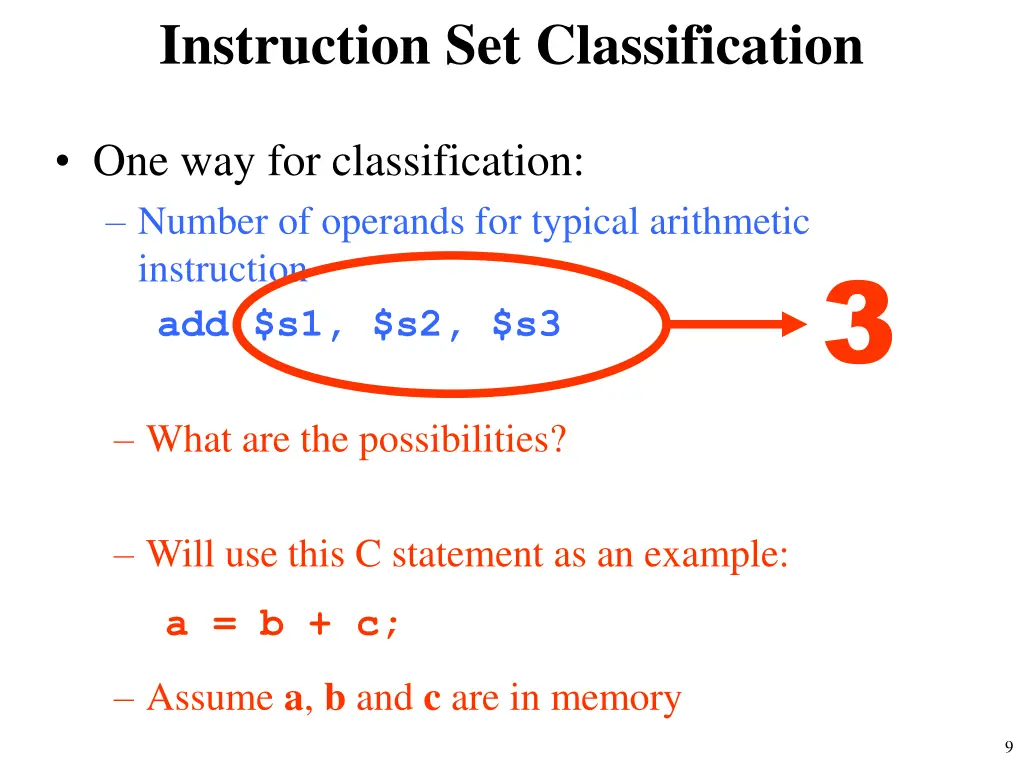 instruction set classification
