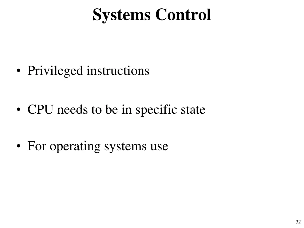 systems control