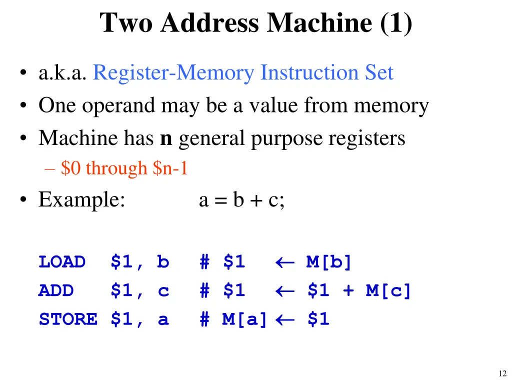 two address machine 1